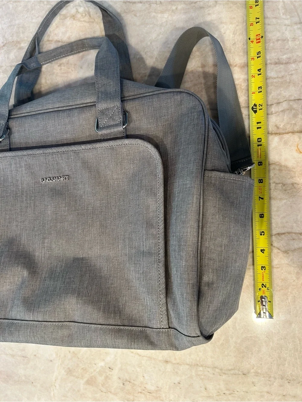 BAGSMART Gray Travel Duffel Weekender Carry-On Laptop Overnight Bag Like New